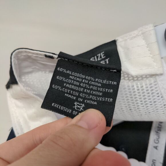 Aircraft Silhouette Patch Snapback Trucker Hat Blue OSFM Gulfstream Mesh Back - Picture 8 of 8